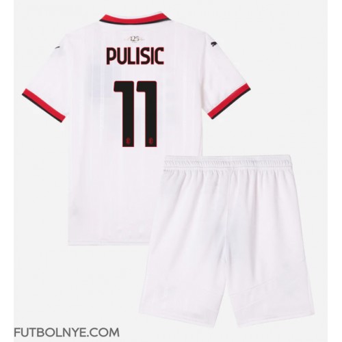 Camiseta AC Milan Christian Pulisic #11 Visitante Equipación para niños 2024-25 manga corta (+ pantalones cortos)